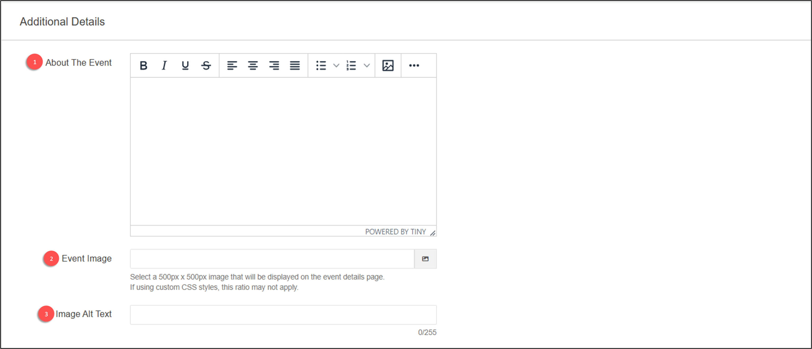 Additional Details Section