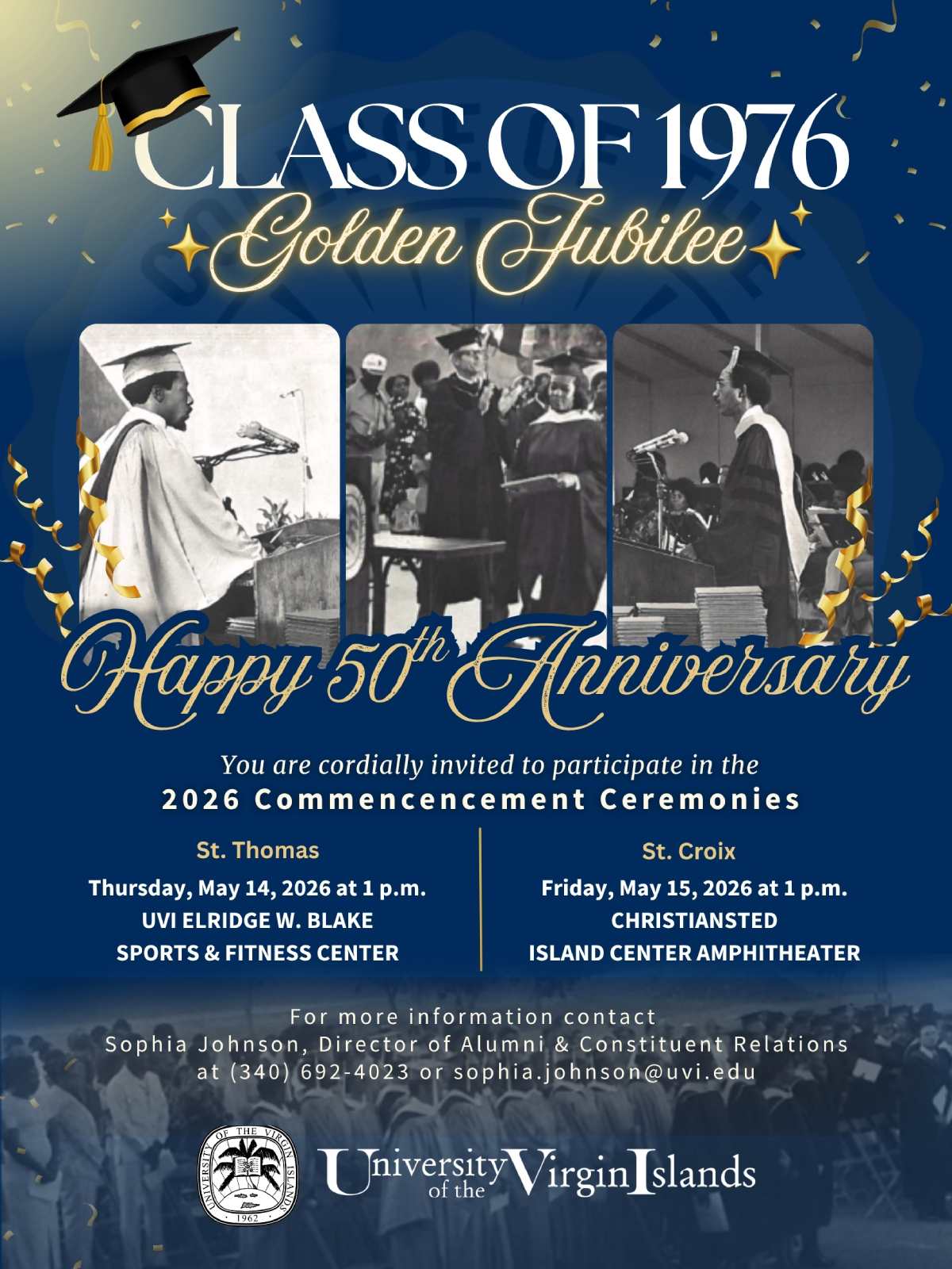 Class of 1976 Golden Jubileed Commencement invitation. Class of 1976 Golden Jubileed Commencement invitation.