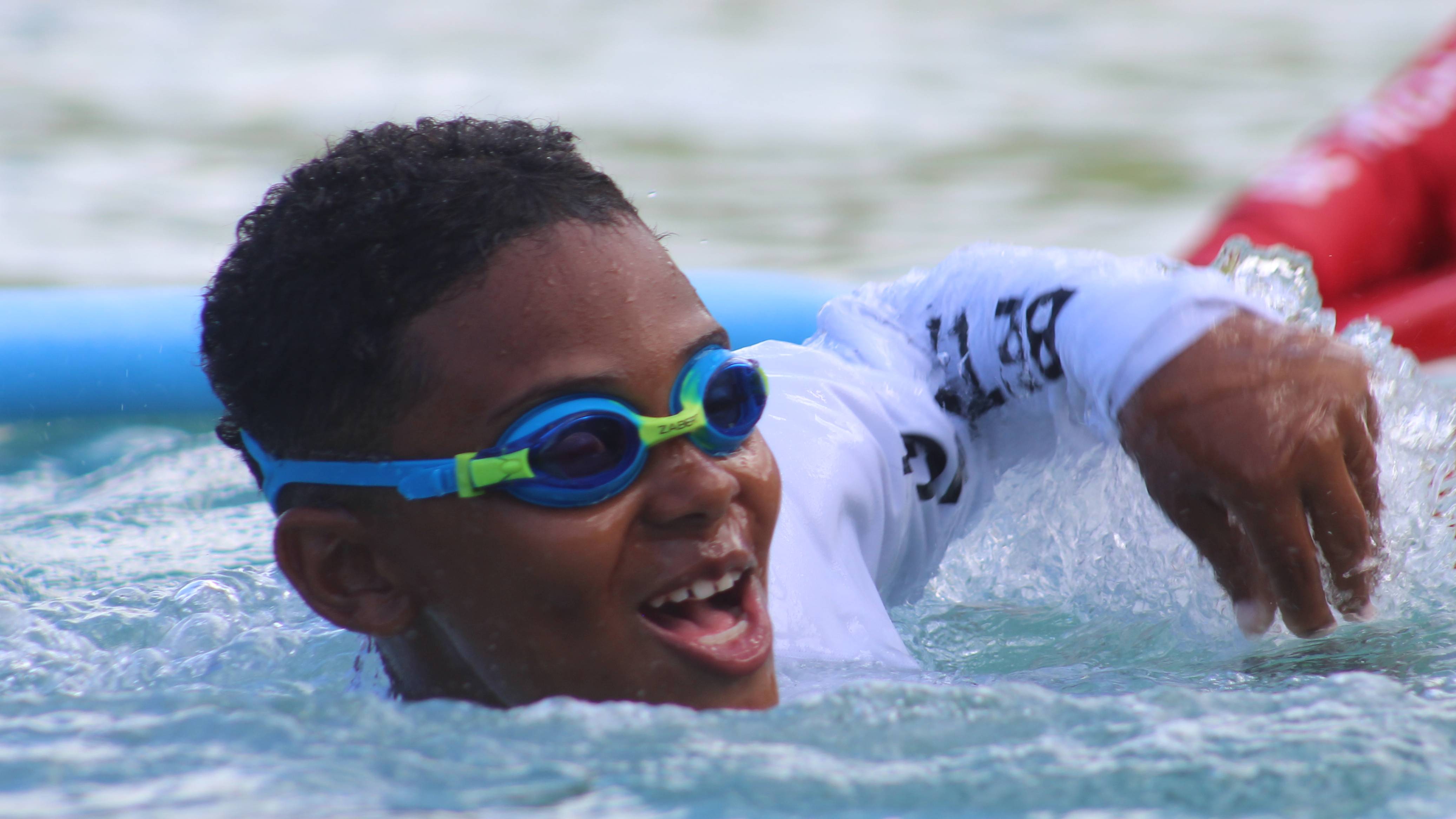 JOE student practicing their swimming ability 