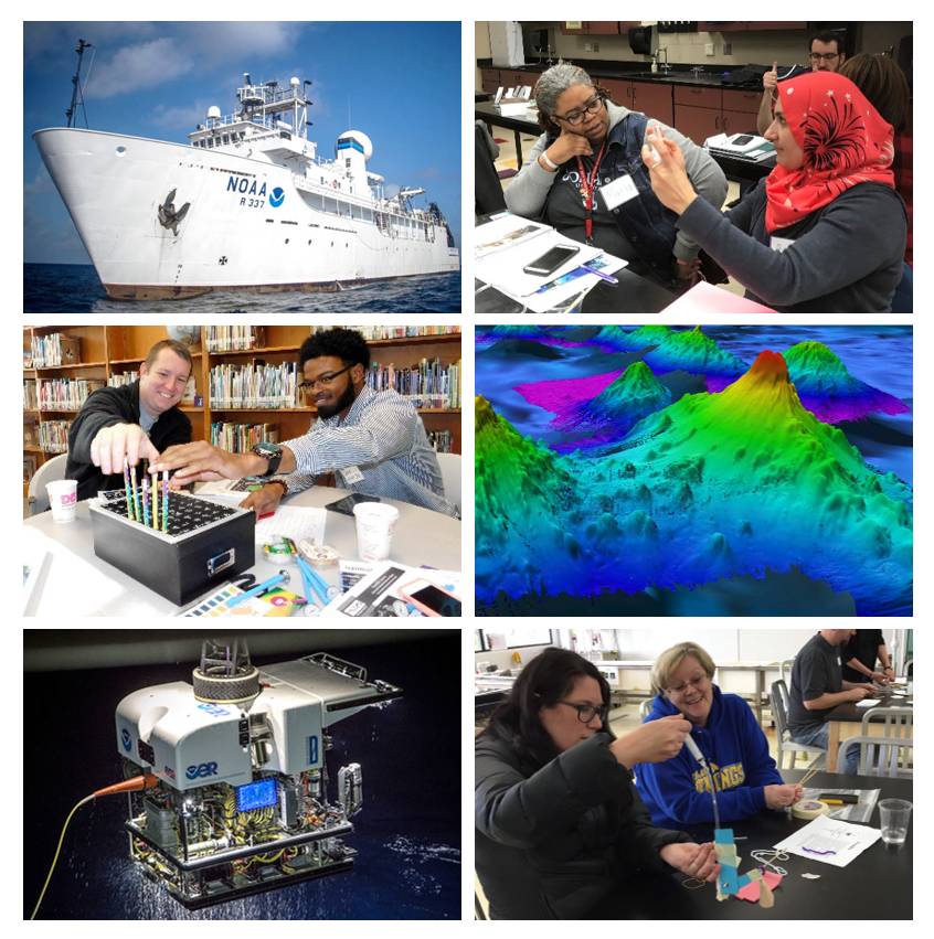 Ocean Mapping Collage for Ocean Exploration Educator Workshop 