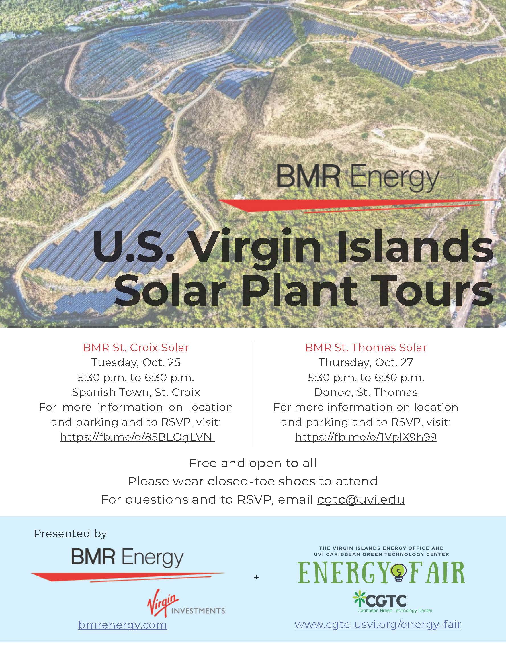 UVI Energy Fair Tours Flyer